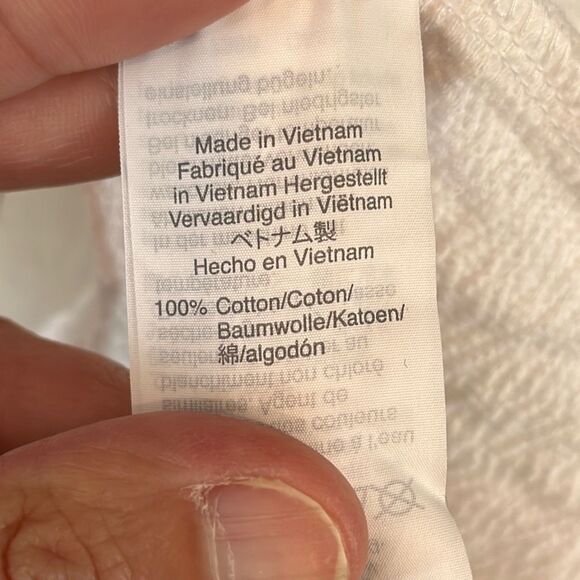 J Crew Smocked Sleeve Cream Top Size Medium - Picture 7 of 7